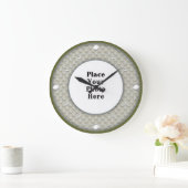 蝶があなたのフォトウォール時計をフレーム ラージ壁時計 (ホーム)