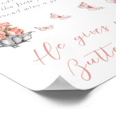 蝶がお茶をくれる フラワシャワー リングゲーム ポスター (角)