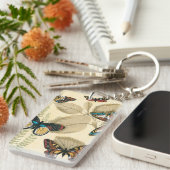 蝶がに浮か葉ぶ キーホルダー (正面右)