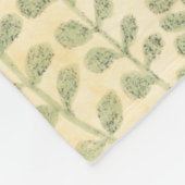 蝶がに浮か葉ぶ フリースブランケット (角)