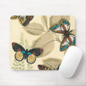 蝶がに浮か葉ぶ マウスパッド (マウス)