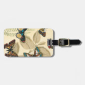 蝶がに浮か葉ぶ ラゲッジタグ (正面横)