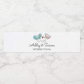 蝶がカスタム羽ばたく結婚披露宴 ペットボトルラベル (シングルラベル)