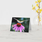 蝶がノートカードを表示する場合 カード (黄色い花)