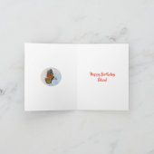 蝶が付いているパーソナライズで小さい挨拶状 カード (内部)