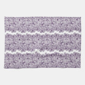 蝶が付いているレースパターン キッチンタオル (横)