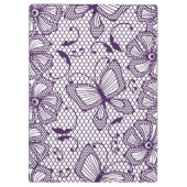 蝶が付いているレースパターン クリップボード (裏面)