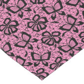 蝶が付いているレースパターン ショートテーブルランナー (コーナー)