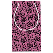 蝶が付いているレースパターン スモールペーパーバッグ (裏面)