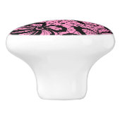 蝶が付いているレースパターン セラミックノブ (側面)