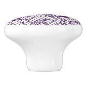 蝶が付いているレースパターン セラミックノブ (側面)