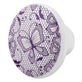 蝶が付いているレースパターン セラミックノブ (右)