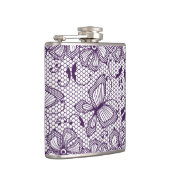 蝶が付いているレースパターン フラスク (右)