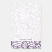 蝶が付いているレースパターン ポストイット (正面)