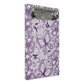 蝶が付いているレースパターン ミニクリップボード (アングル)