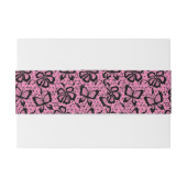 蝶が付いているレースパターン 招待状ベリーバンド (裏面例)