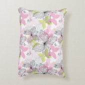 蝶が付いている背景 アクセントクッション (裏面(縦))