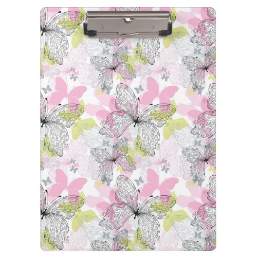 蝶が付いている背景 クリップボード (正面)