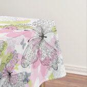 蝶が付いている背景 テーブルクロス (インサイチュ)