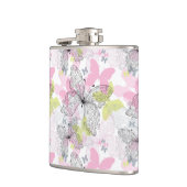 蝶が付いている背景 フラスク (左)