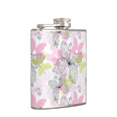 蝶が付いている背景 フラスク (右)