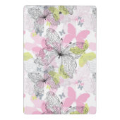 蝶が付いている背景 ミニクリップボード (裏面)