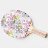 蝶が付いている背景 卓球ラケット (横)