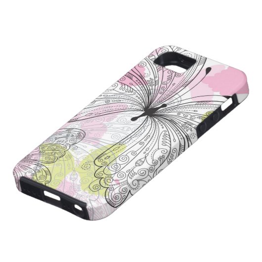 蝶が付いている背景 Case-Mate iPhoneケース (下部)