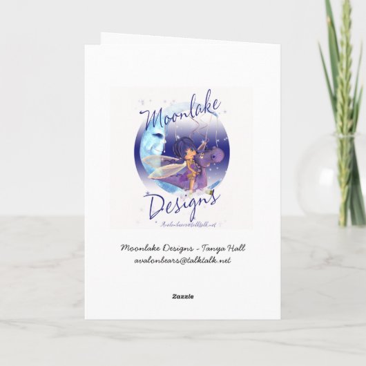 蝶が付いているEthel伯母さんのバースデー・カード カード (裏面)