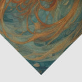 蝶が切り離される秋の赤毛の女性 薄葉紙 (詳細)