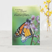 蝶が変考えわる カード (黄色い花)