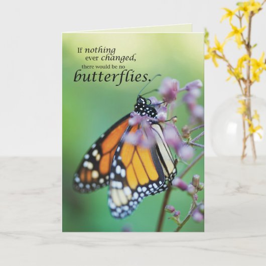 蝶が変考えわる カード (黄色い花)