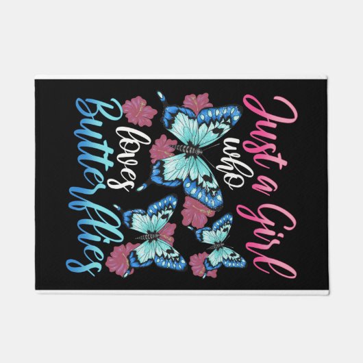 蝶が大好きな女の子 ドアマット (正面)