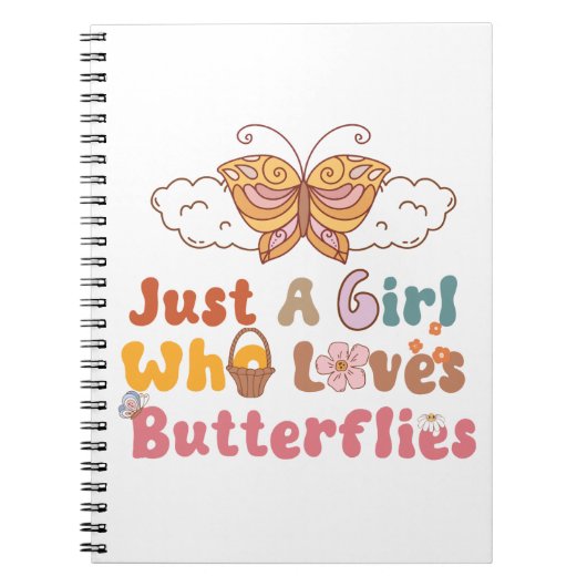 蝶が大好きな女の子 ノートブック (正面)