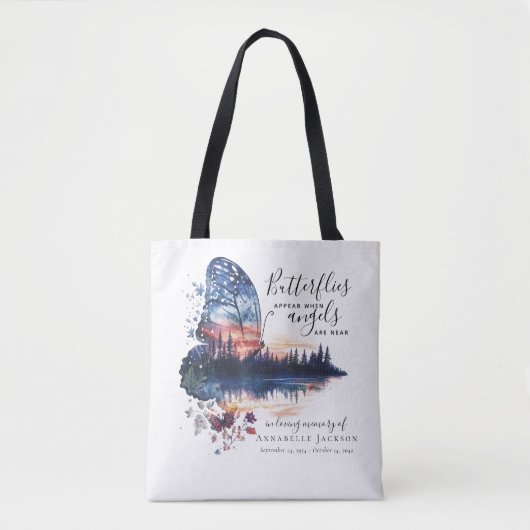 蝶が天使を記念して表示 トートバッグ (正面)