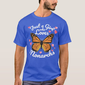 蝶が好きな女の子 モナークファミリー Tシャツ