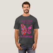 蝶が好きな女の子 半分花だけど Tシャツ (正面フル)