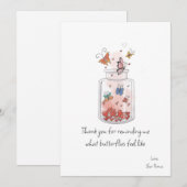 蝶が感じるバレンタインデーのフラットカード シーズンカード (正面/裏面)