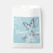 蝶が明るい青を感謝してい入結婚れ フェイバーバッグ (正面)