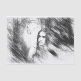 蝶が木炭で夢を見る 薄葉紙