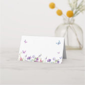 蝶が私をドキドキさせる 花のブライズシャワー プレイスカード (裏面)