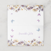 蝶が私をドキドキさせる 花のブライダルシャワー プレイスカード (外部開封)