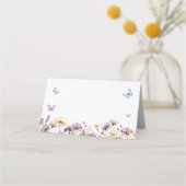 蝶が私をドキドキさせる 花のブライダルシャワー プレイスカード (裏面)