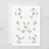 蝶が飛び交うベビーシャワー招待状 招待状 (裏面)