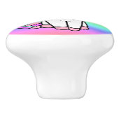 蝶が鼻に咲く虹の一角 セラミックノブ (側面)