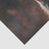 蝶が鼻に座っているかわいいキツネ 薄葉紙 (詳細)