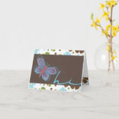 蝶こんにちはNotecard カード (黄色い花)