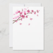 蝶さくらんぼフラズピンクブライダルシャワー 招待状 (裏面)