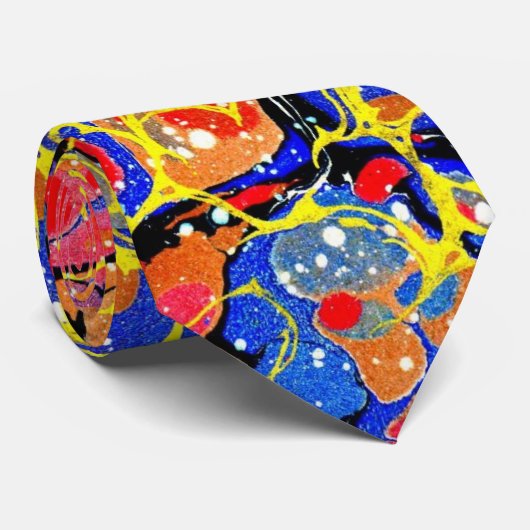 蝶しぶきによって大理石模様をつけられるタイ ネクタイ (ロール)