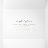 蝶すべて赤のまわりにちゃんシャワー聖人 三つ折り案内状 (内部中)